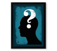 The Question Within Modern Framed Wall Art Print A1 (84.1×59.4cm) Black, Wall Decor for Living Room, Bedroom, Office & Home, Ready to Hang, Art Gift
