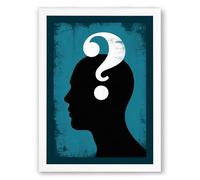 The Question Within Modern Framed Wall Art Print A1 (84.1×59.4cm) White, Wall Decor for Living Room, Bedroom, Office & Home, Ready to Hang, Art Gift