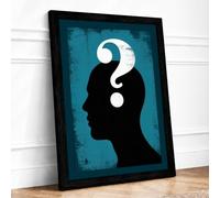 The Question Within Modern Framed Wall Art Print A2 (59.4×42cm) Black,