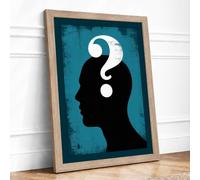 The Question Within Modern Framed Wall Art Print A2 (59.4×42cm) Oak, Wall