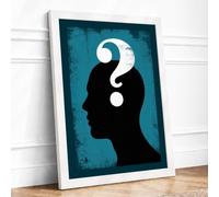 The Question Within Modern Framed Wall Art Print A3 (42×29.7cm) White,