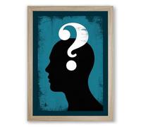 The Question Within Modern Framed Wall Art Print A4 (29.7×21cm) Oak, Wall Decor for Living Room, Bedroom, Office & Home, Ready to Hang, Art Gift