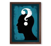 The Question Within Modern Framed Wall Art Print A4 (29.7×21cm) Walnut, Wall Decor for Living Room, Bedroom, Office & Home, Ready to Hang, Art Gift