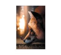 The Quiet Fox Poster Canvas Poster Bedroom Decor Landscape Office Room Decor Gift 24" L X 36" W