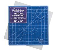 The Quilted Bear 12" x 12" Rotating Self-Healing Cutting Mat, Blue