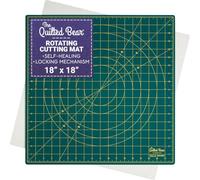 The Quilted Bear 18" x 18" Rotating Self-Healing Cutting Mat, Green