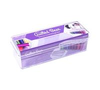 The Quilted Bear 27 Spool Thread Box - Premium Strong & Durable Acrylic Embroidery Thread Organiser/Sewing Storage Box for Maximum 5.5cm Spool 19.5 x 7 x 6cm x 3 Pack