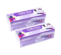 The Quilted Bear 27 Spool Thread Box - Premium Strong & Durable Acrylic Embroidery Thread Organiser/Sewing Storage Box for Maximum 5.5cm Spool 19.5 x 7 x 6cm