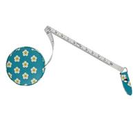 The Quilted Bear Daisies Retractable Tape Measure with Double Sided Metric & Imperial Measuring Tape for Sewing, Tailors or as a Body Measuring Tape 150cm/60" (Daisies)
