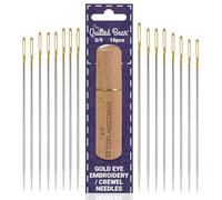 The Quilted Bear Gold Eye Crewel Embroidery Needles, Sizes 3/9