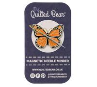 The Quilted Bear Magnetic Needle Minders - Enamel Needle Keeper for Sewing, Embroidery & Cross Stitch Accessories | Secure Holder for Sewing Pins & Needles (Butterfly)