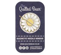 The Quilted Bear Magnetic Needle Minders - Enamel Needle Keeper for Sewing, Embroidery & Cross Stitch Accessories | Secure Holder for Sewing Pins & Needles (Daisy)