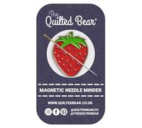 The Quilted Bear Magnetic Needle Minders - Enamel Needle Keeper for Sewing, Embroidery & Cross Stitch Accessories | Secure Holder for Sewing Pins & Needles (Strawberry)