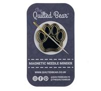 The Quilted Bear Magnetic Needle Minders - Enamel Needle Keeper for Sewing, Embroidery & Cross Stitch Accessories | Secure Holder for Sewing Pins & Needles (Dog Paw)