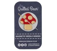 The Quilted Bear Magnetic Needle Minders - Enamel Needle Keeper for Sewing, Embroidery & Cross Stitch Accessories | Secure Holder for Sewing Pins & Needles (Mushroom)