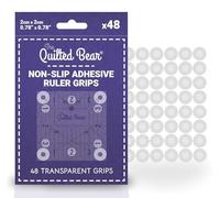 The Quilted Bear Non-Slip Ruler Grips - 48-Pack Ruler Grips for Sewing & Quilting Rulers - Essential Sewing Accessories & Quilting Accessories to Stop Rulers Slipping on Fabric