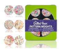 The Quilted Bear Pattern Weight Set - Scratch-Resistant Fabric Weights for Secure Pattern Cutting, Sewing Supplies & Quilting Supplies (TQB - Floral)
