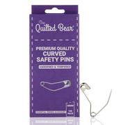 The Quilted Bear Premium Curved Safety Pins for Quilting, 38mm, 100 Pack