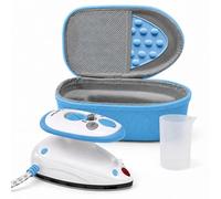 The Quilted Bear Premium Mini Steam Iron for Quilting and Travel, Blue