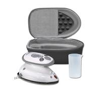 The Quilted Bear Premium Mini Steam Iron - Travel Iron Steam Mini for Effortless Quilting, Crafting, and Wrinkle-Free Clothing - Holiday & Travel Essentials with Hardshell Case & Rest (Black)