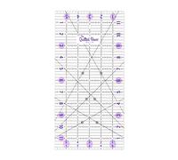 The Quilted Bear Quilting Rulers - Transparent Acrylic Non-Slip Quilting & Sewing Ruler with Precise Black Lines & 30, 45 & 60 Degree Angles - Essential Tool for Perfect Sewing Results (6" x 12")