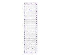 The Quilted Bear Quilting Rulers - Transparent Acrylic Non-Slip Quilting & Sewing Ruler with Precise Black Lines & 30, 45 & 60 Degree Angles - Essential Tool for Perfect Sewing Results (6.5" x 24")