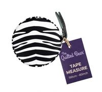 The Quilted Bear Retractable Fabric Tape Measure 150cm/60", Zebra Print