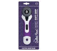 The Quilted Bear Rotary Cutter - Ergonomic Soft Grip Rotary Cutter for Fabric with Sharp Cutting Blade & Easy Blade Replace System (45mm Rotary Cutter)