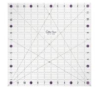 The Quilted Bear Square Quilting Ruler, Transparent Acrylic, 12.5" x 12.5"