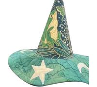 The Quilted Witch Hat, Handcrafted Folk Art Hat, The Prairie Misfit Handmade Quilt Witch Hats, For Cosplay And Halloween (A)