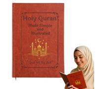 The Quran Journey: Holy Quran Made Simple and Illustrated with English Translation, All 114 Surahs, for Beginners Students and Adults (1pc)