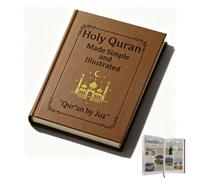 The Quran Journeys-Holy Quran Made Simple And Illustrated, Simplified Qurans Learning Book, Journeys To The Qurans Religious Books, Illustratedquran Notebook,Scripture Devotional Study Guide For Adult