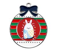 The Rabbit And The Easter Egg Christmas Tree Ornaments Decor Circular