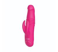 The Rabbit Company Mini Thrusting Rabbit Vibrator Hot Pink, Rechargeable Dual Motor Clitoral & G Spot Stimulator with 10 Modes