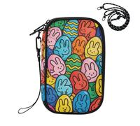 The Rabbit Pattern in The Easter Egg RFID Blocking Family Passport Holder, Waterproof Travel Document Organizer Wallet for Women Men, Credit Card Case Travel Essentials
