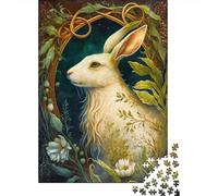 The Rabbit Puzzle 1000 Pieces, Animal Lover Jigsaw, Calm Screen Free Activity, 70x50cm/1000pcs