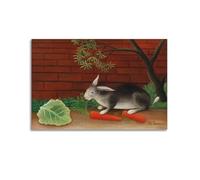 The Rabbit's Meal by Heṇri Rouṡṡeáu Painting Art Poster Picture Canvas Wall Paint Arts Decor Modern Home Artworks 20x30inch(50x75cm)
