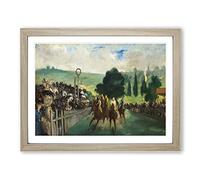 The Races At Longchamp By Edouard Manet Classic Painting Framed Print | A2 Oak Framed Wall Art | Ready to Hang | Classic Historical Picture | Living Room Bedroom Lounge Office