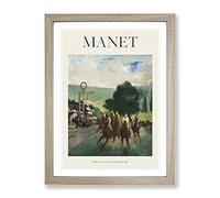 The Races At Longchamp By Edouard Manet Exhibition Museum Painting Framed Print | A3 Oak Framed Wall Art | Ready to Hang | Modern Historical Picture | Living Room Bedroom Lounge Office