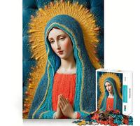The Radiance of The Mary Jigsaw Puzzles for Adults 1000 Piece Memory Boost Cozy Time Pattern Assembly Santa Wish List (50x75cm)
