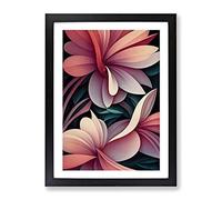 The Radiant Flowers Framed Print for Living Room Bedroom Home Office Décor, Wall Art Picture Ready to Hang, Black A2 Frame (62 x 45 cm)