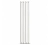 The Radiator Hub AURA 1600 x 360mm White Single Oval Vertical Designer Radiator, Tall 6 Oval Column Tubes Wall Mounted Central Heating Radiator for Bathroom, Kitchen, Hallway & Living Room