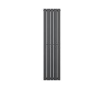 The Radiator Hub AURA Vertical Radiator 1800mm x 376mm Anthracite, 5 Flat Bar Single Flat Panel Radiator, Designer Central Heating Wall Mounted for Bathroom Kitchen Hallway Bedroom Living Room