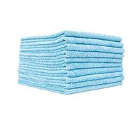 The Rag Company (10 Pack Edgeless 300 16 x 16 Microfiber Terry Towel, Light Blue