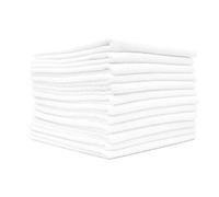 The Rag Company - All-Purpose Microfiber Terry Cleaning Towels - Commercial Grade, Highly Absorbent, Lint-Free, Streak-Free, Kitchens, Bathrooms, Offices, 300gsm, 12in x 12in, White (12-Pack)