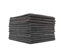 The Rag Company - All-Purpose Microfiber Terry Cleaning Towels - Commercial Grade, Highly Absorbent, Lint-Free, Streak-Free, Kitchens, Bathrooms, Offices, 300gsm, 16in x 16in, Grey (12-Pack)