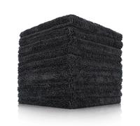 The Rag Company - Creature Edgeless Auto Detailing Towels (10-Pack) Professional 70/30 Blend, Dual-Pile Plush Microfiber, Buffing & Polishing, 420gsm, 16in x 16in, Black