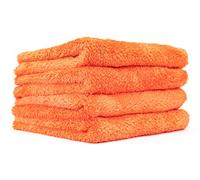The Rag Company - Eagle Edgeless 500 - Professional Korean 70/30 Blend Super Plush Microfiber Detailing Towels, 500GSM, 16in x 16in, Orange (4-Pack)