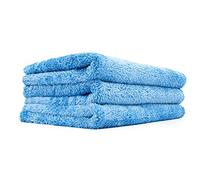 The Rag Company - Eagle Edgeless 500 - Professional Korean 70/30 Blend Super Plush Microfiber Detailing Towels, 500GSM, 16in x 24in, Blue (3-Pack)