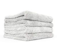 The Rag Company - Eagle Edgeless 500 - Professional Korean 70/30 Blend Super Plush Microfiber Detailing Towels, 500GSM, 16in x 16in, Ice Grey (4-Pack)